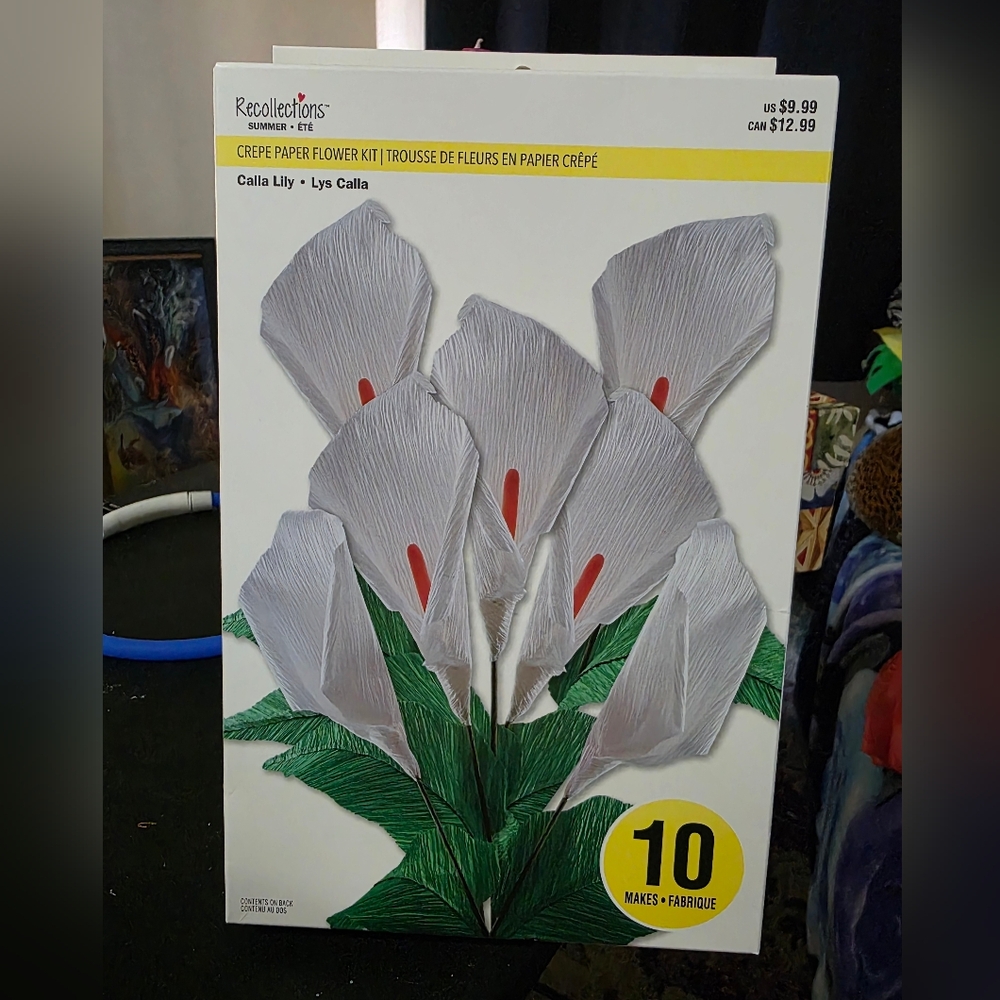 NEW Recollections Calla Lily Crepe Paper Flower Kit